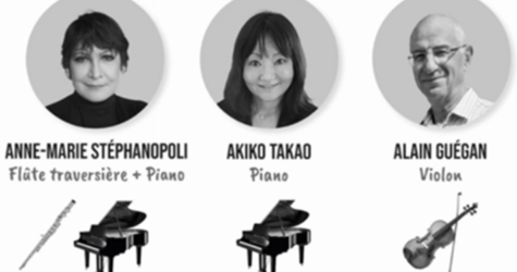 Concert trio flûte, piano, violon